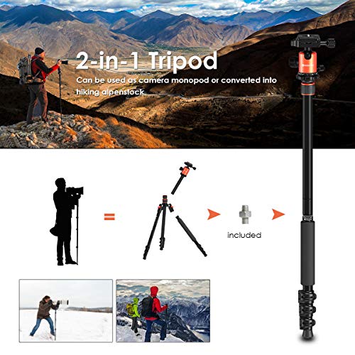 GEEKOTO Tripod, Camera Tripod for DSLR