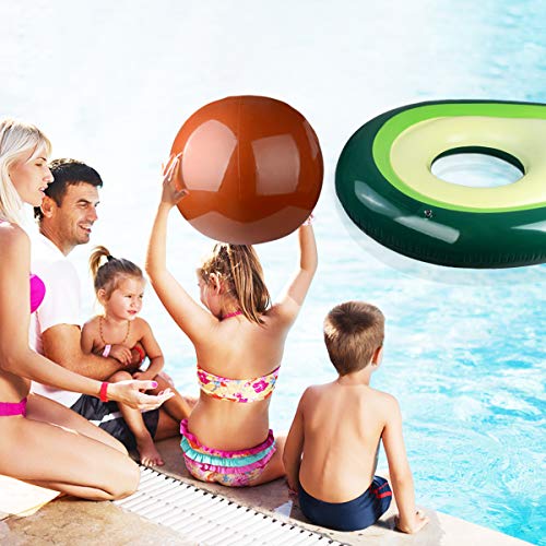 Aitey Pool Float, Giant Inflatable Avocado Pool Floatie with Ball Water Fun Summer Swimming Pool Raft Lounge Beach Floaty Party Toys for Kids