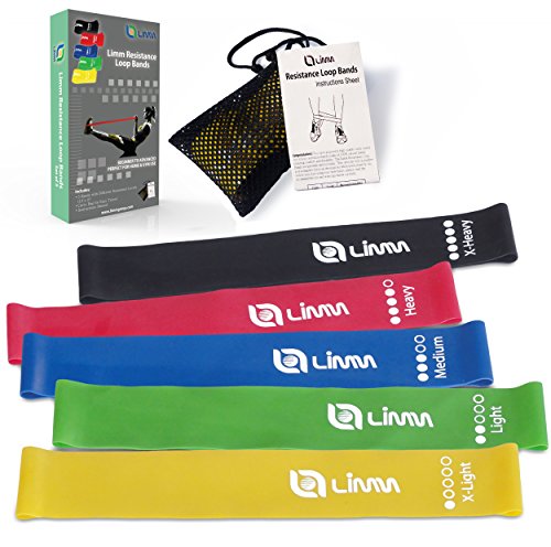 Limm Resistance Bands Exercise Loops 12 inch Workout Flexbands for Physical Therapy Rehab Stretching Home Fitness plentifultravel