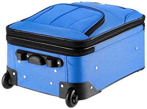 Rockland Fashion Softside Upright Luggage Set, Blue, 2-Piece (14/20)