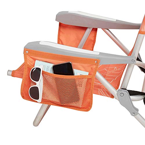 Lightspeed Outdoors Reclining Beach Chair | Lightweight Folding Chair (Summer Sunset)