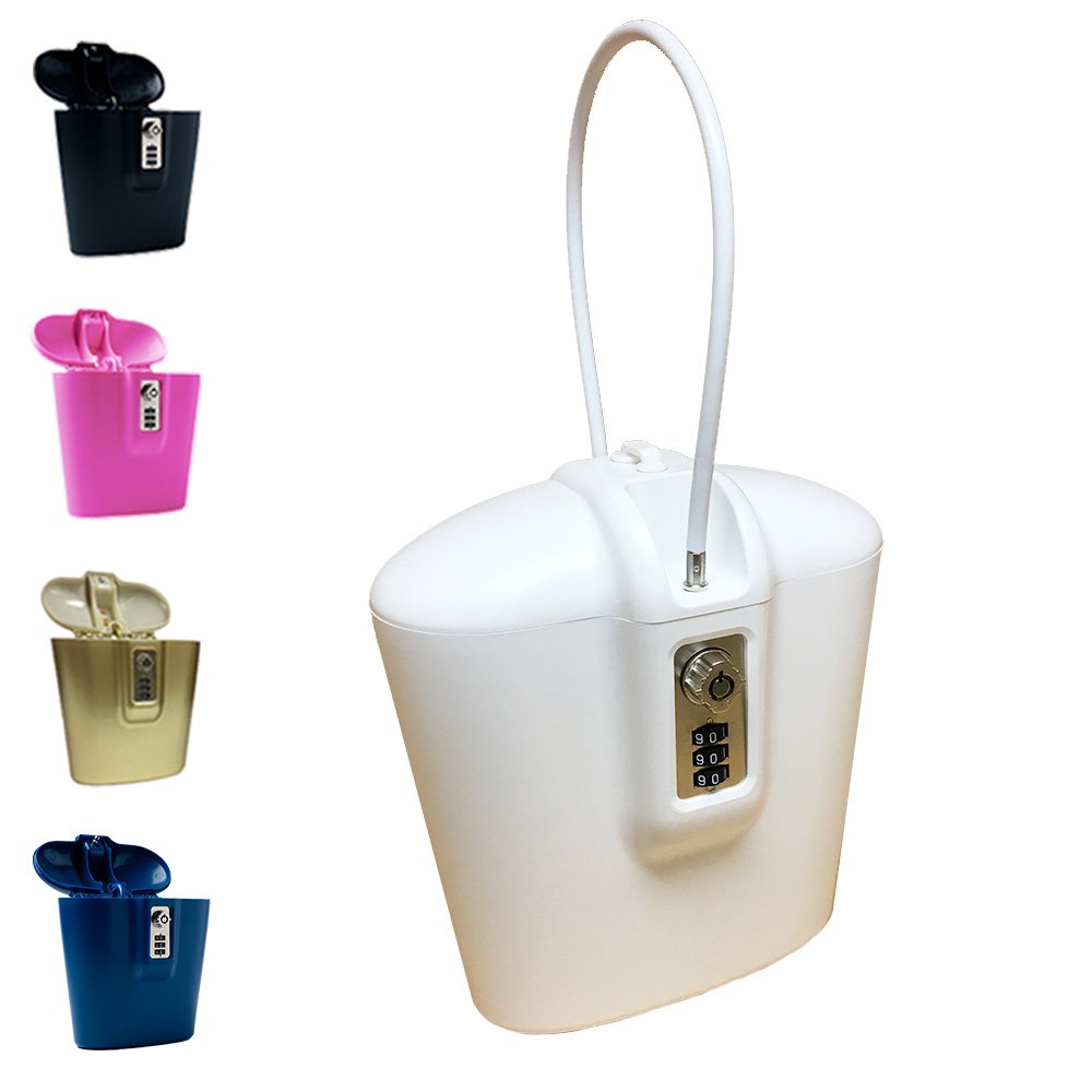 Portable Lock Box Indoor/Outdoor Safe with Key and Combination