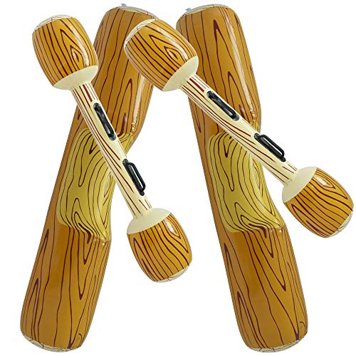 MYYAGEW 2 Pcs Package Inflatable Floating Water Toys Aerated Battle Logs, Adult Children Pool Party Water Sports Games Log Rafts to Float Toys Pool Toys