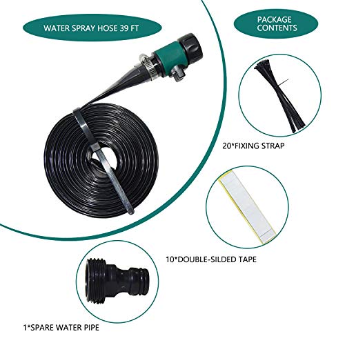 ARTBECK Trampoline Sprinkler, Outdoor Trampoline Water Play Sprinklers for Kids, Fun Water Park Summer Toys Trampoline Accessories ( 39 ft, Black )