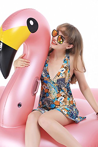 Jasonwell Giant Inflatable Flamingo Pool Float with Fast Valves Summer Beach Swimming Pool Party Lounge Raft Toys for Adults Kids XXXX-Large