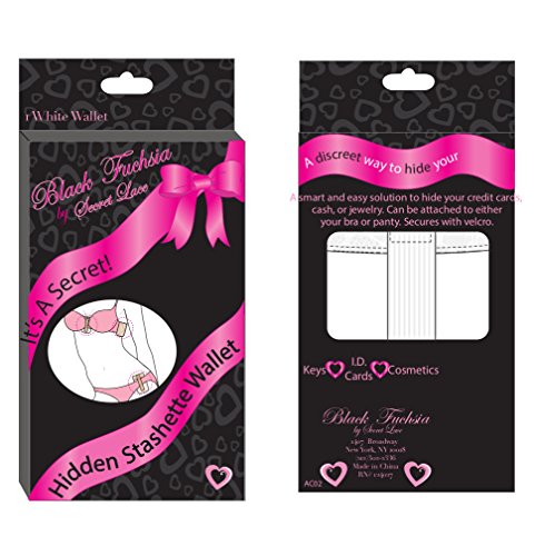 Secret Wallet Discrete Hidden Stashette Travel Pouch, White, Great Gift Idea