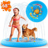 Inflatable Splash Pad Sprinkler for Kids Toddlers, Kiddie Baby Pool, Outdoor Games Water Mat Toys - Baby Infant Wadin Swimming Pool - Fun Backyard Fountain Play Mat for 1 -12 Year Old Girls Boys (68")