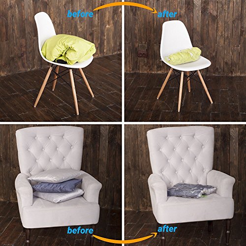 12 Travel Storage Bags for Clothes - Compression Bags for Travel - No Vacuum or Pump Sacks-Save Space in your Luggage Accessories