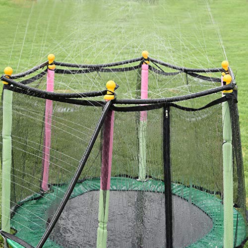 Bobor Trampoline Sprinkler for Kids, Outdoor Trampoline Backyard Water Park Sprinkler Fun Summer Outdoor Water Toys for Boys Girls. (39ft)
