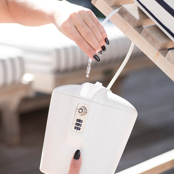 Portable Lock Box Indoor/Outdoor Safe with Key and Combination