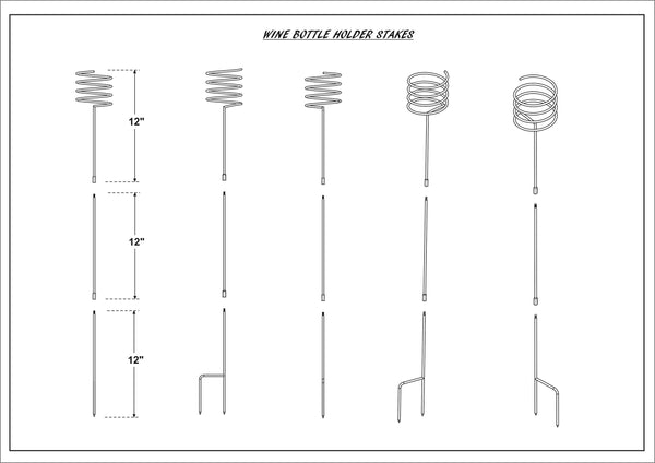 Wine Bottle & Cup Standing Holder Rack