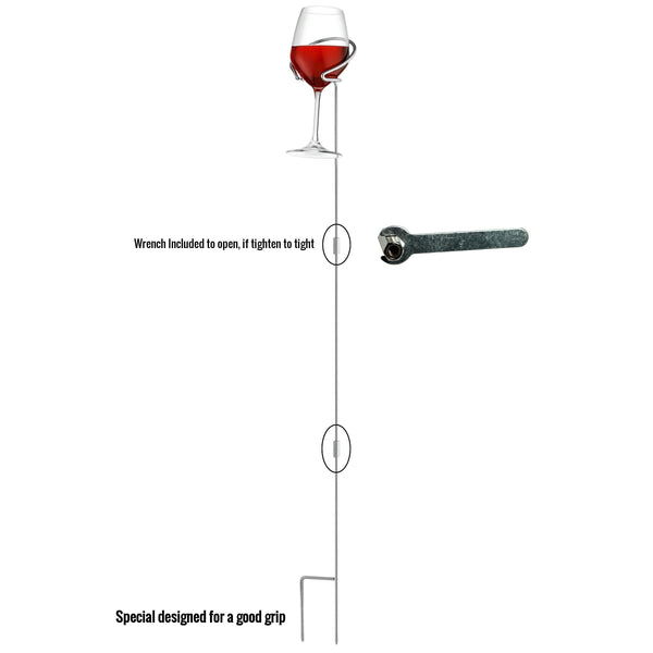 Wine Bottle & Cup Standing Holder Rack