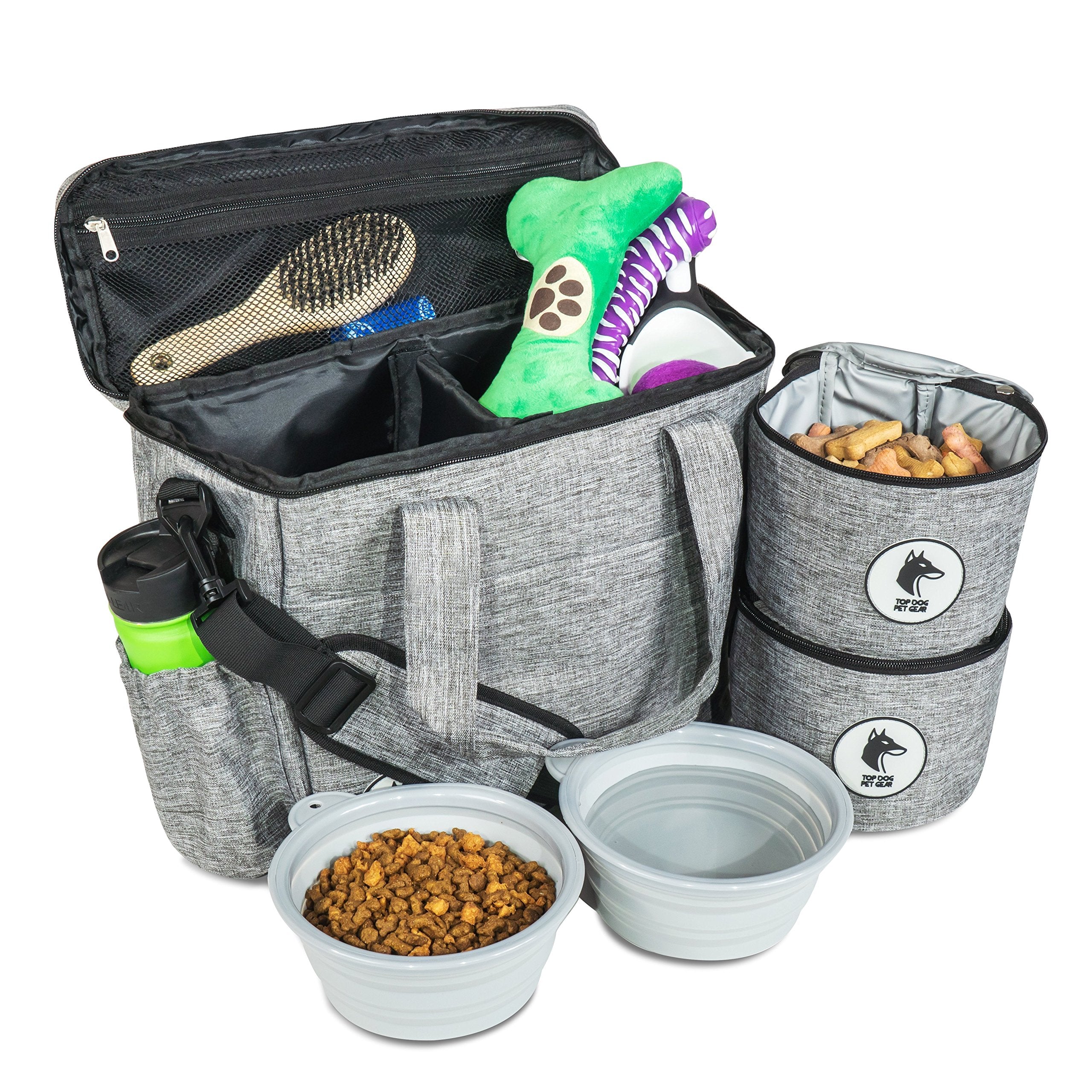 Top Dog Travel Bag - Airline Approved Travel Set for Dogs of All Sizes - Stores All Your Dog Accessories