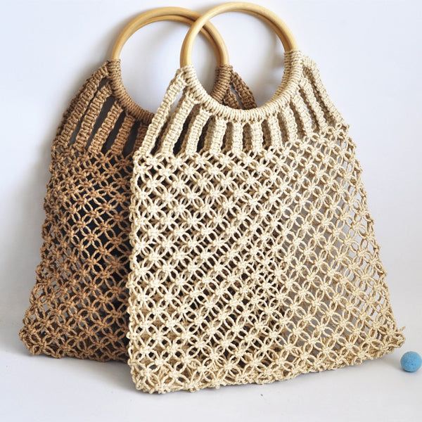 Hollow Vacation Tote Rattan Beach Bag