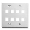 Icc Icc-face-8-wh Ic107fd8wh - 8 Port Face White, 2-gang
