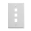 Icc Icc-ic107lf3wh Faceplate, Oversized, 3-port, White