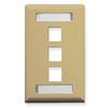 Icc Icc-ic107s03iv Faceplate, Id, 1-gang, 3-port, Ivory