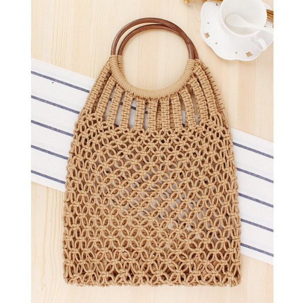 Hollow Vacation Tote Rattan Beach Bag