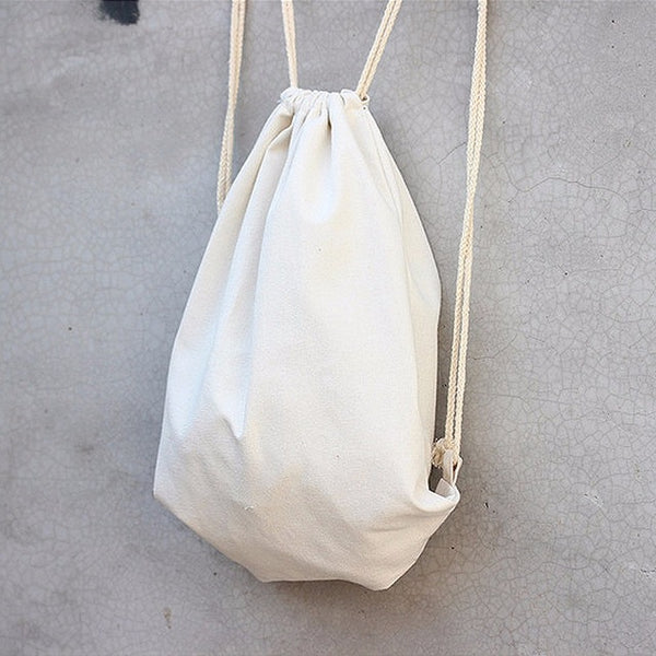 Fashion Backpack Solid Drawstring Beam Port