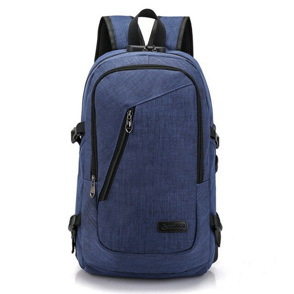 Fashion man laptop backpack usb charging computer backpacks casual style bag large male business travel bag backpack