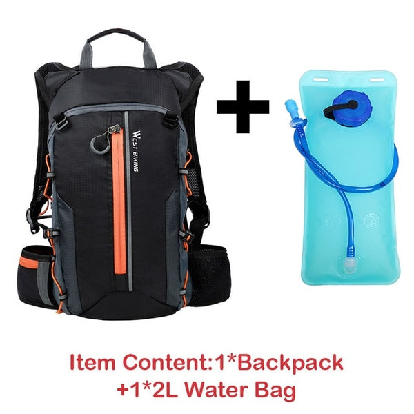 WEST BIKING Waterproof Bicycle Bag Cycling Backpack Breathable 10L Ultralight Bike Water Bag Climbing Cycling Hydration Backpack