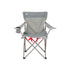 Outbound Camping Chair | Portable Foldable Wide Back Quad Chair with Cup Holder | Lightweight and Perfect for The Beach, Backpacking, and The Outdoors | Gray
