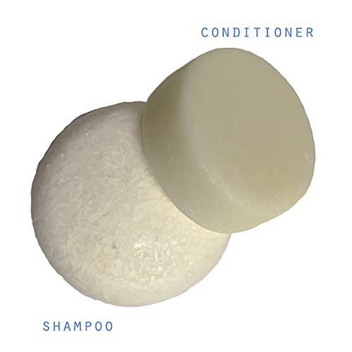 Whiff Shampoo Bar & Conditioner Bar (Fresh Lavender) FRESH LAVENDER: Limited Ingredients; Made USA, Rich lather, Essential Oils; FREE of harmful Fragrances, and Colorings, Concentrated Formula