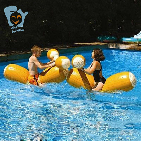 Inflatable Log Joust Set Raft Inflatable Water Joust Pool Float Set Joust Piscina Mattress Water Battle Game