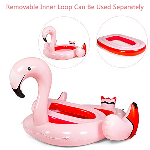Goplus Island Giant Flamingo Float, Swimming Pool Raft Lounge for Adults &  Kids, Inflatable Toy for Summer Pool Party, Beach Toys Large Pool Floats  for up to 6 People (Flamingo) – plentifultravel