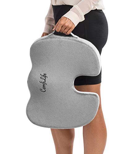 ComfiLife Gel Enhanced Seat Cushion - Non-Slip Orthopedic Gel & Memory Foam Coccyx Cushion - Office Chair Car Seat Cushion - Sciatica & Pain Relief