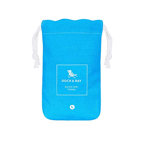 Dock & Bay Quick Dry Compact Travel Towel - Niagara Blue, 63 x 31 - Travel, Shower & Fitness - Quick Drying & Absorbent for Camp, Sports, Swim