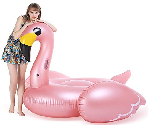 Jasonwell Giant Inflatable Flamingo Pool Float with Fast Valves Summer Beach Swimming Pool Party Lounge Raft Toys for Adults Kids XXXX-Large