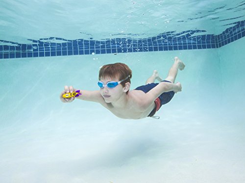 SwimWays Toypedo Bandits Pool Diving Toys - Sinking Torpedo Swim Toys - Pack of 4, Colors Vary,  (12298)