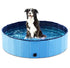 Jasonwell Foldable Dog Pet Bath Pool Collapsible Dog Pet Pool Bathing Tub Kiddie Pool for Dogs Cats and Kids (32inch.D x 8inch.H, Blue)