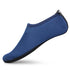 SENFI Unisex Water Skin Shoes Barefoot Aqua Socks for Pool Water Aerobics Exercise,TFF-01navy-L