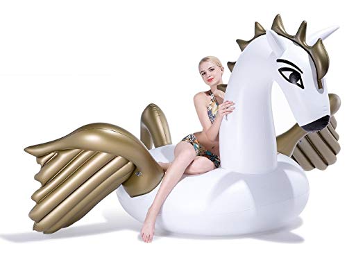 Jasonwell Giant Inflatable Pegasus Pool Float with Fast Valves Beach Swimming Pool Party Lounge Raft Toys for Adults & Kids 98.4 x 98.4 x 54.2-Inch