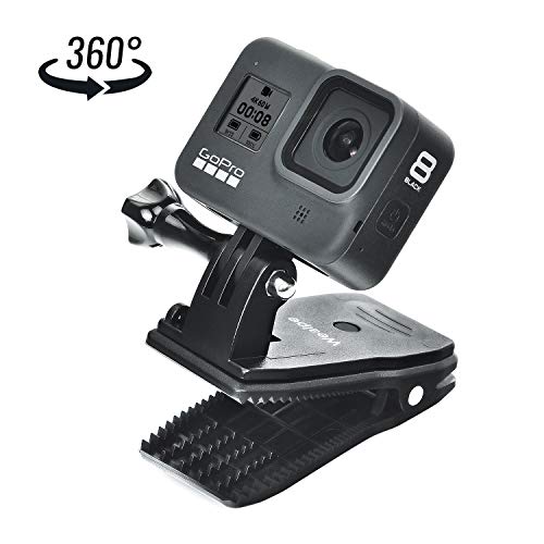 Wealpe Backpack Clip Mount Strap Mount Compatible with GoPro Hero 8, 7, 6, 5, 4, Max, Session, 3+, 3, 2, 1, Fusion, Hero (2018), Xiaomi Yi Cameras