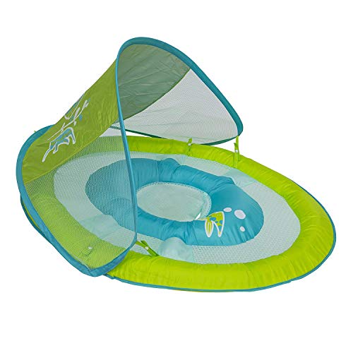 SwimWays Baby Spring Float Sun Canopy - Green Fish