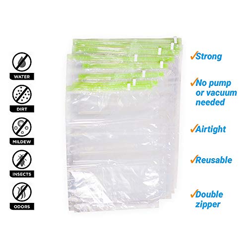 Clothes Compression Storage Bags Hand Rolling Clothing Vacuum Bag Packing  Sacks Travel Space Saver Bags for