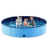 Jasonwell Foldable Dog Pet Bath Pool Collapsible Dog Pet Pool Bathing Tub Kiddie Pool for Dogs Cats & Kids (63".D x 11.8".H, Blue)