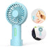 IPOW Mini Handheld Fan Personal Portable Fan 3 Speed Adjustable Angle Removable Base Lanyard USB Recharging Battery Operated