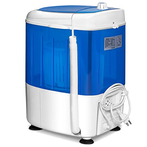 Washing Machine, Electric Compact Laundry Machines Portable Durable Design Washer Energy Saving, Rotary Controller and Washer Spin Dryer(Blue)