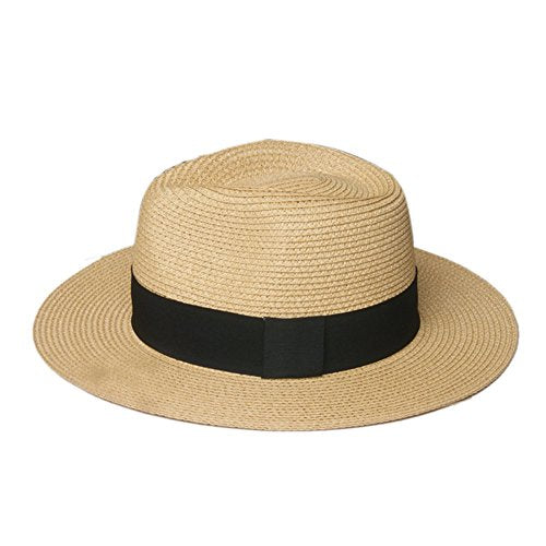 Paladoo Women Wide Brim Fedora Beach Sun Hat Summer UPF50+ Brown