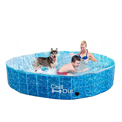 ALL FOR PAWS Outdoor Bathing Dog Pool Portable Pet Bath Tub Blue