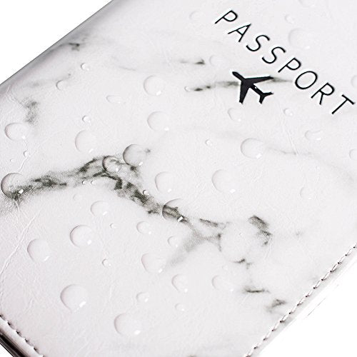 Leotruny Passport Holder Cover Wallet RFID Leather Card Case