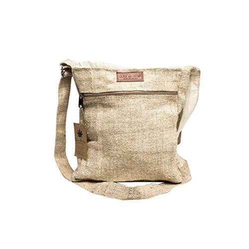 Core Hemp Crossbody Messenger Bag - Handmade In Nepal - Over-the