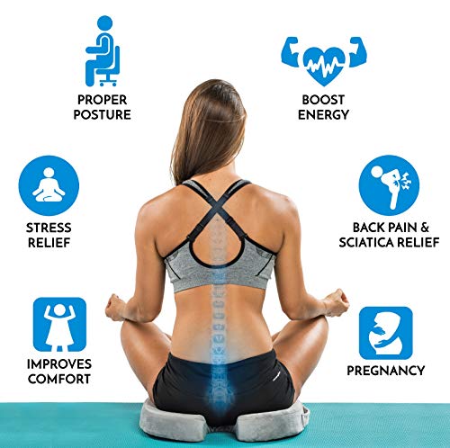 Coccyx Orthopedic Memory Foam - Sciatica Relief - Seat Cushion