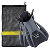 US Divers Trek Travel Fin with Mesh Carrying Bag, Black, Large