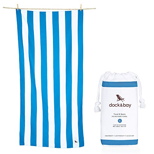 Microfiber Beach Travel Towel - Blue
