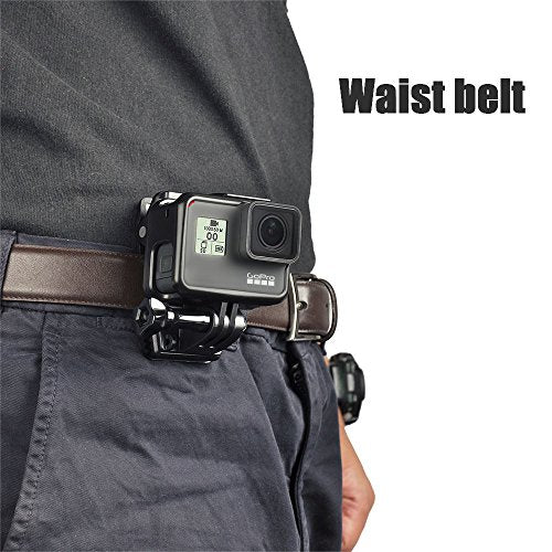 Wealpe Backpack Clip Mount Strap Mount Compatible with GoPro Hero 8, 7, 6, 5, 4, Max, Session, 3+, 3, 2, 1, Fusion, Hero (2018), Xiaomi Yi Cameras